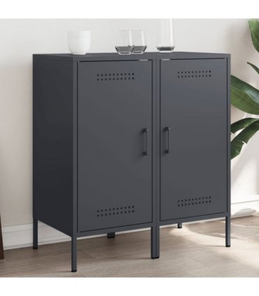 vidaXL Sideboards 2 pcs Anthracite 36x39x79 cm Steel