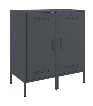 vidaXL Sideboards 2 pcs Anthracite 36x39x79 cm Steel