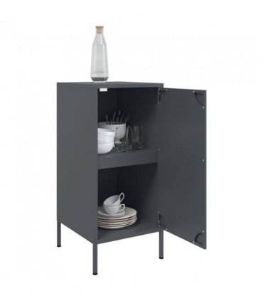 vidaXL Sideboards 2 pcs Anthracite 36x39x79 cm Steel