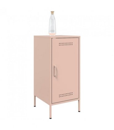 vidaXL Sideboards 2 pcs Pink 36x39x79 cm Steel