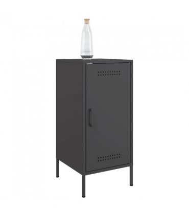 vidaXL Sideboards 2 pcs Black 36x39x79 cm Steel