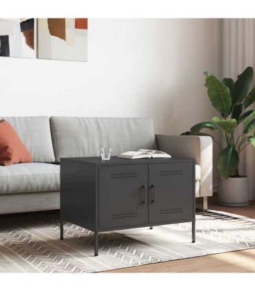 vidaXL Coffee Table Black 68x50x50.5 cm Steel