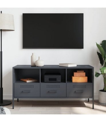 vidaXL TV Cabinet Anthracite 100.5x39x50.5 cm Steel
