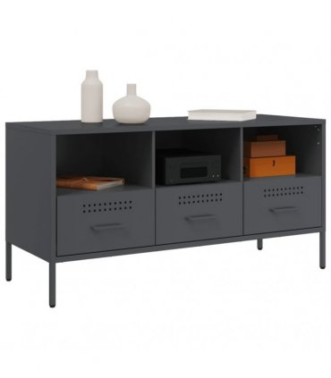 vidaXL TV Cabinet Anthracite 100.5x39x50.5 cm Steel