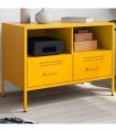 vidaXL TV Cabinet Mustard Yellow 68x39x50.5 cm Steel