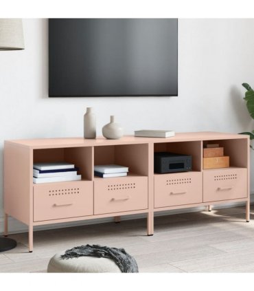 vidaXL TV Cabinets 2 pcs Pink 68x39x50.5 cm Steel — V0672048211