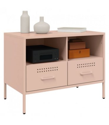 vidaXL TV Cabinets 2 pcs Pink 68x39x50.5 cm Steel — V0672048211