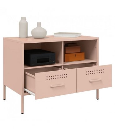 vidaXL TV Cabinets 2 pcs Pink 68x39x50.5 cm Steel — V0672048211