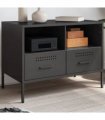 vidaXL TV Cabinet Black 68x39x50.5 cm Steel — V0672048212