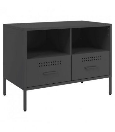 vidaXL TV Cabinet Black 68x39x50.5 cm Steel — V0672048212