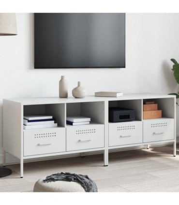 vidaXL TV Cabinets 2 pcs White 68x39x50.5 cm Steel — V0672048213