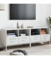 vidaXL TV Cabinets 2 pcs White 68x39x50.5 cm Steel — V0672048213