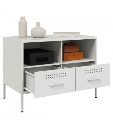 vidaXL TV Cabinets 2 pcs White 68x39x50.5 cm Steel — V0672048213