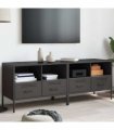 vidaXL TV Cabinets 2 pcs Black 68x39x50.5 cm Steel — V0672048214