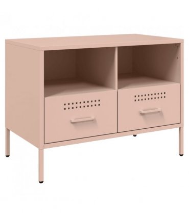 vidaXL TV Cabinet Pink 68x39x50.5 cm Steel