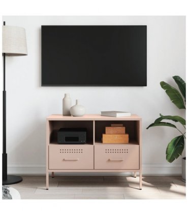 vidaXL TV Cabinet Pink 68x39x50.5 cm Steel