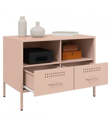 vidaXL TV Cabinet Pink 68x39x50.5 cm Steel