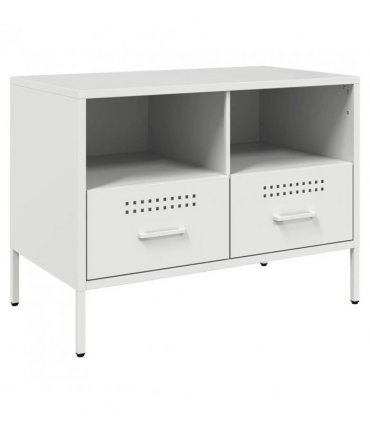 vidaXL TV Cabinet White 68x39x50.5 cm Steel — V0672048217