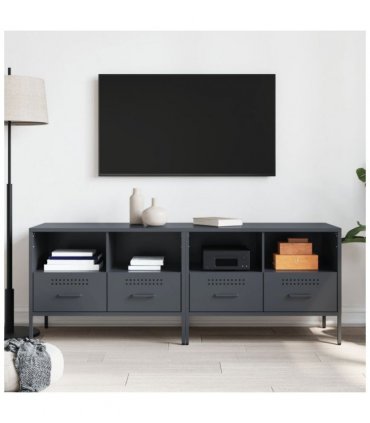 vidaXL TV Cabinets 2 pcs Anthracite 68x39x50.5 cm Steel — V0672048218