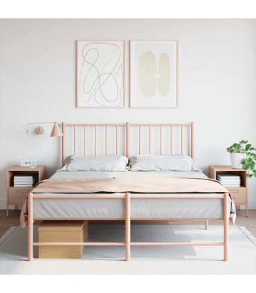 vidaXL Bedside Cabinets 2 pcs Pink 36x39x50.5 cm Steel — V0672048230