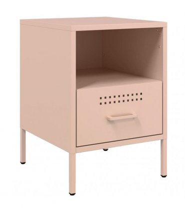 vidaXL Bedside Cabinets 2 pcs Pink 36x39x50.5 cm Steel — V0672048230