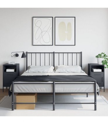 vidaXL Bedside Cabinets 2 pcs Anthracite 36x39x68 cm Steel