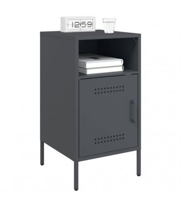 vidaXL Bedside Cabinets 2 pcs Anthracite 36x39x68 cm Steel