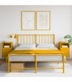 vidaXL Bedside Cabinets 2 pcs Mustard Yellow 36x39x68 cm Steel