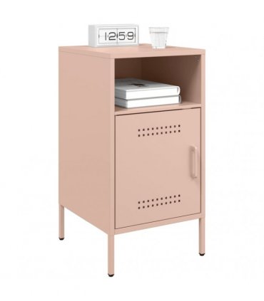 vidaXL Bedside Cabinets 2 pcs Pink 36x39x68 cm Steel