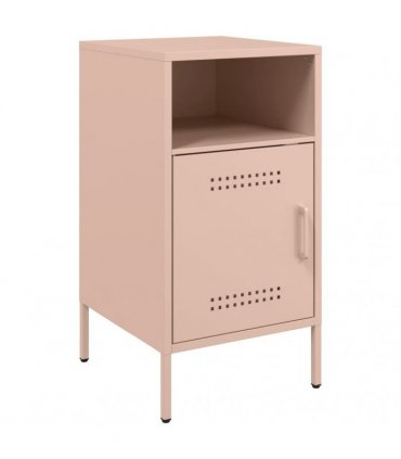 vidaXL Bedside Cabinets 2 pcs Pink 36x39x68 cm Steel