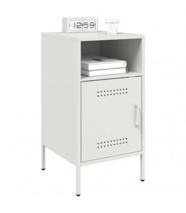 vidaXL Bedside Cabinets 2 pcs White 36x39x68 cm Steel