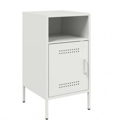 vidaXL Bedside Cabinets 2 pcs White 36x39x68 cm Steel