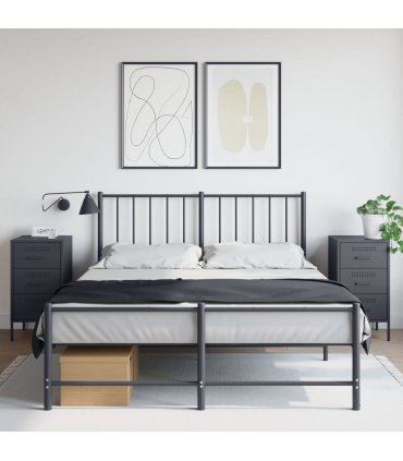 vidaXL Bedside Cabinets 2 pcs Anthracite 36x39x68 cm Steel — V0672048246
