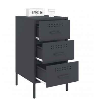 vidaXL Bedside Cabinets 2 pcs Anthracite 36x39x68 cm Steel — V0672048246