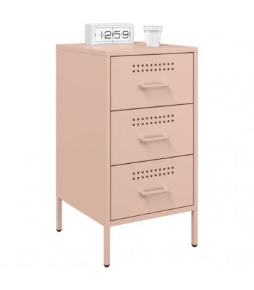 vidaXL Bedside Cabinets 2 pcs Pink 36x39x68 cm Steel — V0672048251