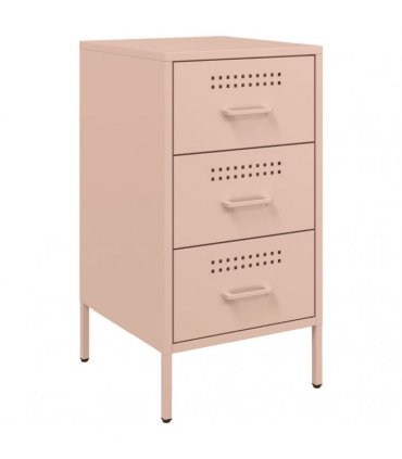 vidaXL Bedside Cabinets 2 pcs Pink 36x39x68 cm Steel — V0672048251