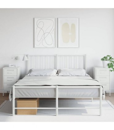 vidaXL Bedside Cabinets 2 pcs White 36x39x68 cm Steel — V0672048252