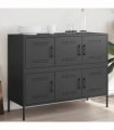 vidaXL Sideboard Black 100.5x39x79 cm Steel