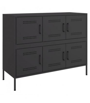vidaXL Sideboard Black 100.5x39x79 cm Steel