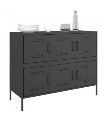 vidaXL Sideboard Black 100.5x39x79 cm Steel