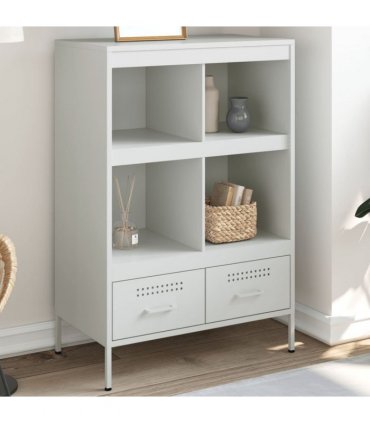 vidaXL Highboard White 68x39x101.5 cm Steel