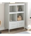 vidaXL Highboard White 68x39x101.5 cm Steel
