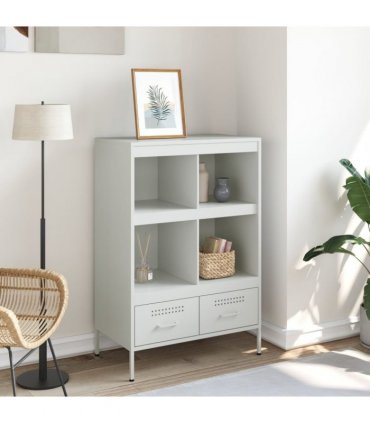 vidaXL Highboard White 68x39x101.5 cm Steel