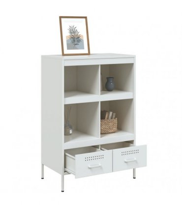vidaXL Highboard White 68x39x101.5 cm Steel