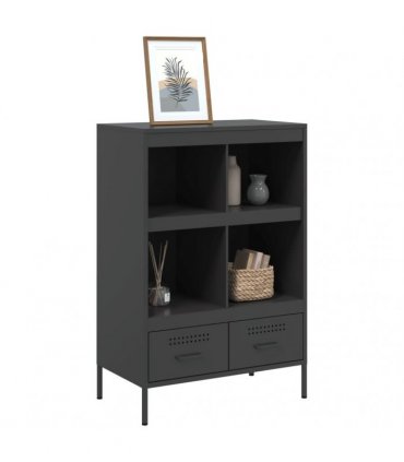 vidaXL Highboard Black 68x39x101.5 cm Steel
