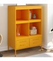 vidaXL Highboard Mustard Yellow 68x39x101.5 cm Steel