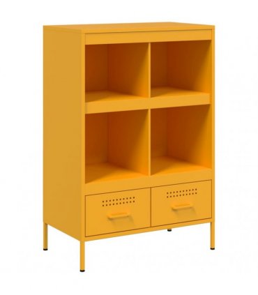 vidaXL Highboard Mustard Yellow 68x39x101.5 cm Steel