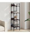 vidaXL Bookshelf 4-Tier Brown Oak 35x30x138.5 cm Engineered Wood