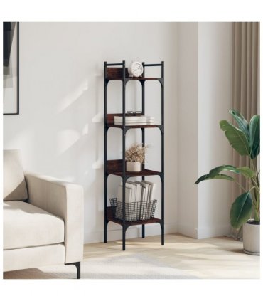 vidaXL Bookshelf 4-Tier Brown Oak 35x30x138.5 cm Engineered Wood