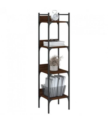 vidaXL Bookshelf 4-Tier Brown Oak 35x30x138.5 cm Engineered Wood